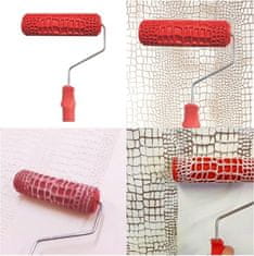 HOME & MARKER® Valjak za bojanje - aluminijski okvir, širina 18 cm (crvena) za precizno nanošenje | CROCWALL