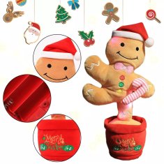 JOJOY® Interaktivna plišana igračka, koja pleše i ponavlja riječi, božićna igračka | DANCETKO Kolačić