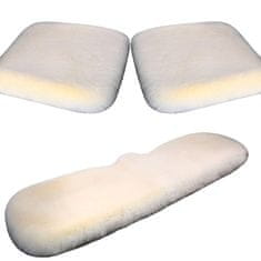JOIRIDE® Komplet podloga za autosjedala, 3 kom, mekani, plišani, ergonomski jastuci, s protukliznom podlogom | COZYCAR, bež