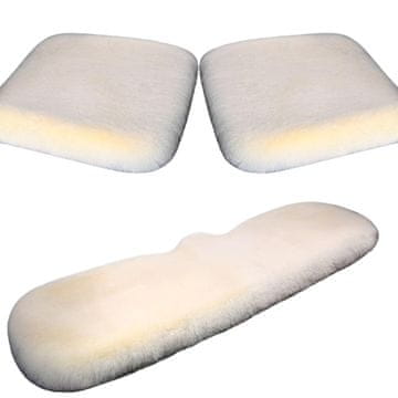 JOIRIDE® Komplet podloga za autosjedala, 3 kom, mekani, plišani, ergonomski jastuci, s protukliznom podlogom | COZYCAR