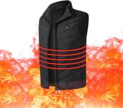 USB grijani prsluk bez rukava s 3 razine temperature, prsluk za hladnoću (uniseks) | FLAMEVEST, M