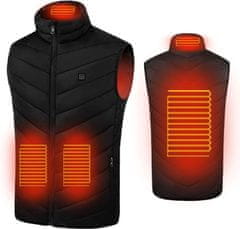 USB grijani prsluk bez rukava s 3 razine temperature, prsluk za hladnoću (uniseks) | FLAMEVEST, M