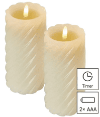 EMOS LED voštana svijeća, 17 cm, 2/1