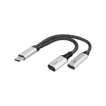 MaxTrack USB-C razdelilnik (m) na 2x USB-C (ž) MA 11L