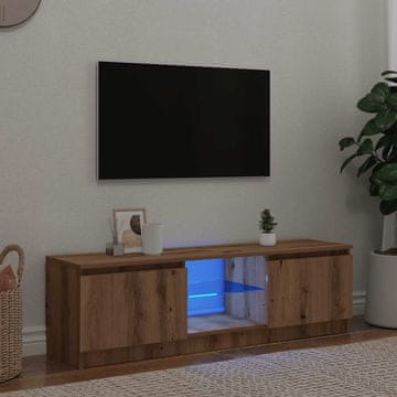 Vidaxl TV ormarić s LED rasvjetom Artisan hrast 140x40x35,5 cm