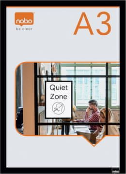 Nobo Okvir magnetni samoljepljivi a3 nobo crni 1/2 1915700