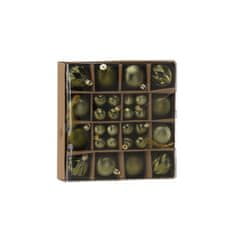 Aga Božićne kuglice MIX 3/6cm 44kom Zelene
