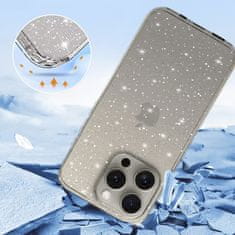 MG Crystal Glitter maska za iPhone 16 Pro, srebro