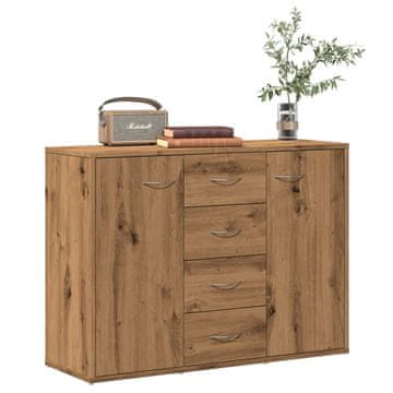 Vidaxl Komoda s ladicama, Artisan hrast, 88x30x64 cm, Materijal na bazi drva