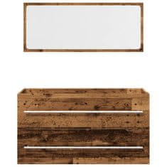 Vidaxl 2-dijelni set kupaonskog namještaja od starog drveta