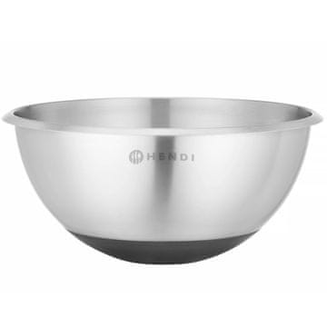 Hendi Čelična kuhinjska zdjela sa silikonskim dnom i mjernom posudom, 3 l, promjer 265 x 125 mm