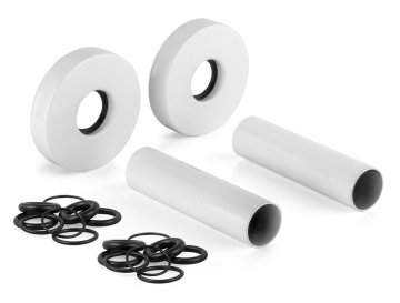 Bruckner WICHER okrugla pokrivna rozeta, par, bijela, BRUCKNER, nehrđajući čelik