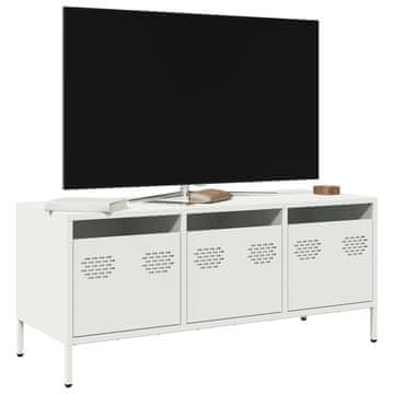 Vidaxl TV stalak bijeli 101,5 x 39 x 43,5 cm hladno valjani čelik