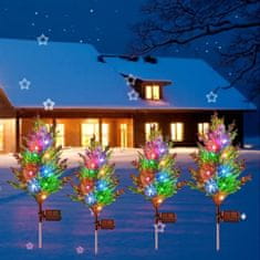 HOME & MARKER® Solarna LED svjetiljka, u obliku ciprese, dekorativna vanjska solarna lampa, otpornna na kišu | CUPRESSUS