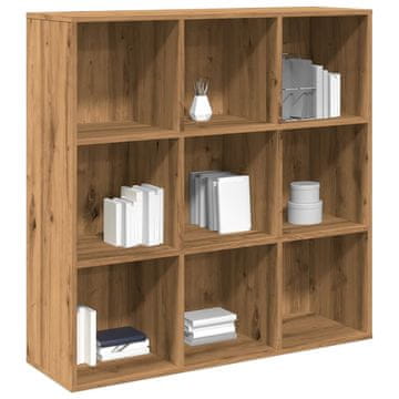Vidaxl Polica za knjige Artisan hrast 98x29x97,5 cm