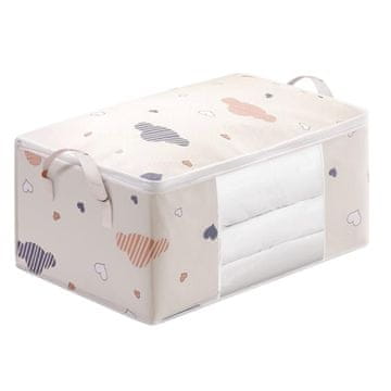 HOME & MARKER® Višenamjenski organizator za odjeću i posteljinu, sklopiva kutija za pohranu s prozirnim poklopcem (Plava, 55 x 35 x 25 cm) | NEATBOX