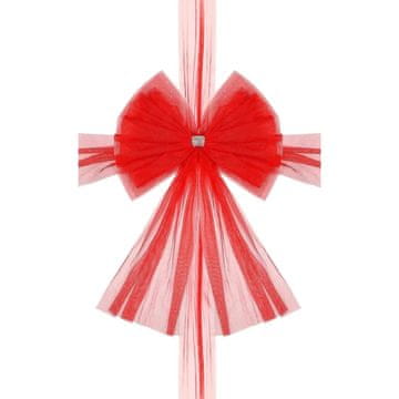 HOME & MARKER® Velika crvena božićna mašna za vrata, vodootporna dekoracija s dijamantima, jednostavna instalacija | RUBYBOW