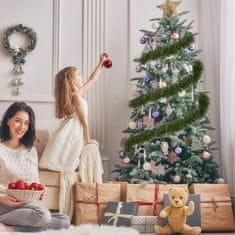 HOME & MARKER® Umjetni božićni borov vijenac, 5,5 m, dekoracija za kamin i stubište | HOLIPINE