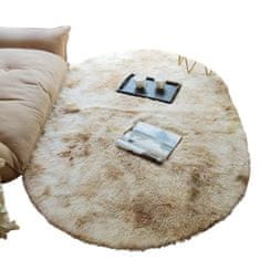 HOME & MARKER® Mekani pahuljasti tepih 160×60 cm, protuklizna podloga, periv u perilici – idealan za dnevnu i spavaću sobu | TEPIFINKO, bež