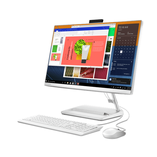 Lenovo IdeaCentre AIO 3 računalo, R5 7430U, 60,45cm (23,8), FHD, 16GB, SSD512GB, W11H, bel (F0G1012XSC)