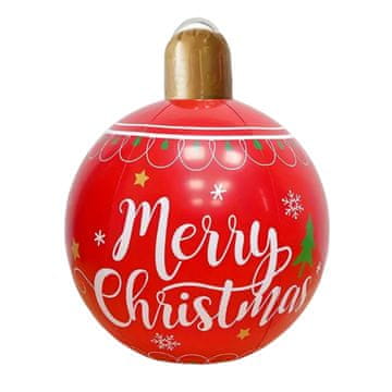 HOME & MARKER® Napuhljiva božićna kugla, LED dekoracija, velika, svjetleća kugla za dvorište i vrt | SPIRITBALL