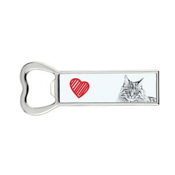 Maine Coon - otvarač za boce s mačkom, personalizirani otvarač za hladnjak, jedinstveni poklon za muškarca od a