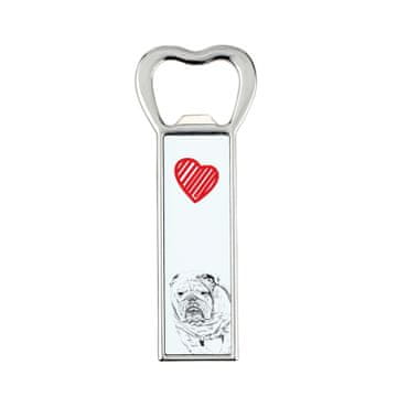 Engleski buldog, Buldog - otvarač za boce sa psom, personalizirani otvarač za hladnjak, jedinstveni poklon za muškarce od a