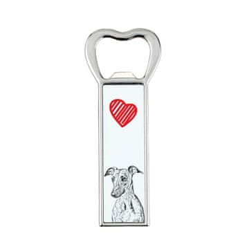Whippet, Greyhound - otvarač za boce sa psom, personalizirani otvarač za hladnjak, jedinstveni poklon za muškarce od a