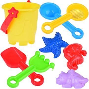 set igračaka za pijesak, kanta, kalupi, grablje ZA5078