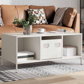 Vidaxl Klub stolić bijeli 101,5 x 50 x 43,5 cm hladno valjani čelik