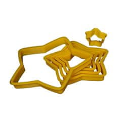 HOME & MARKER® Set kalupa za božićne kolače (6 kom), višekratni plastični kalupi u obliku zvijezde | STARCUTS