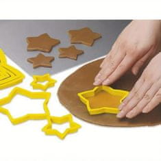 HOME & MARKER® Set kalupa za božićne kolače (6 kom), višekratni plastični kalupi u obliku zvijezde | STARCUTS