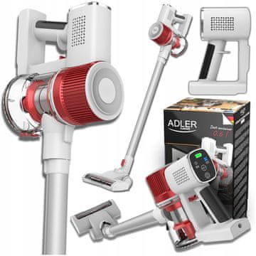 Adler 160W baterija. 2200mAh bežični LED EPA uspravni usisavač