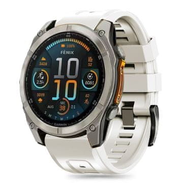 Tech-protect Silicone remen za Garmin Fenix 5S / 5S Plus / 6S / 6S Pro / 7S / 8 43mm, titanium