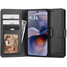 Tech-protect Wallet preklopna maska za Motorola Moto G55 5G, crno