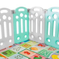 Aga4Kids Dječja plastična ograda s priborom 206x177x64 cm Zelena