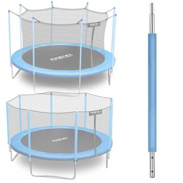 Neo-Sport Donji stup za trampolin s vanjskom i unutarnjom mrežom 8-15 ft plavi