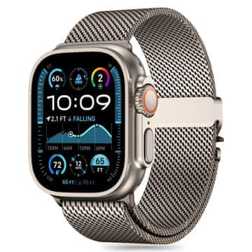 Tech-protect Milano remen za Apple Watch 44/45/46/49mm, titanium