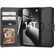 Tech-protect Wallet preklopna maska za Xiaomi 14T, crno