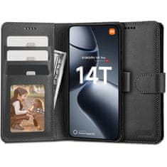 Tech-protect Wallet preklopna maska za Xiaomi 14T Pro, crno