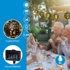 Grundig Solarni lančani fenjeri sa 8 lampica