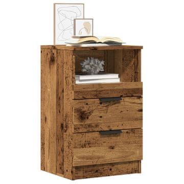Vidaxl Noćni ormarići, set od 2, antikno drvo, 40x36x65 cm