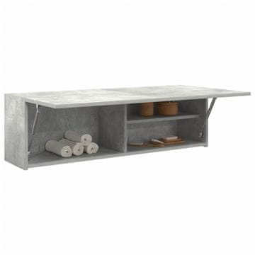 Vidaxl Zidni kupaonski ormarić boje betona i sive boje 100x25x30 cm