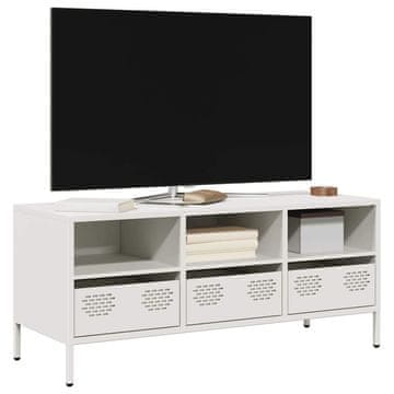 Vidaxl TV stalak bijeli 101,5 x 39 x 43,5 cm hladno valjani čelik
