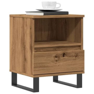 Vidaxl Noćni ormarić Artisan hrast 40x35x50 cm Materijal na bazi drveta