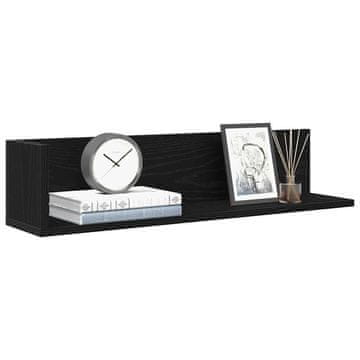 Vidaxl Zidne police, 2 kom, crne, 75 x 16,5 x 16,5 cm