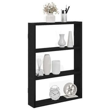 Vidaxl Zidna polica Crna 43x9x60 cm Materijal na bazi drveta