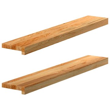 Vidaxl Prozorske klupčice 2 kom svijetlosmeđe 90x15x2 cm masivno hrastovo drvo