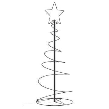 Vidaxl Konusno božićno drvce s lampicama, 80 toplo bijelih LED dioda, 120 cm