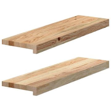 Vidaxl Prozorske klupčice 2 kom, Neobrađene, 70x20x2 cm, Masivno hrastovo drvo